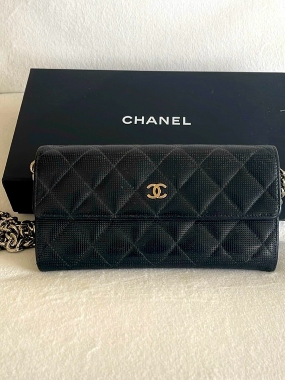 Authentic Chanel Quilted Wallet Bag